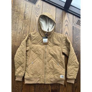 The North Face Cuchillo Mens Insulated FullZip Hooded Jacket Utility Brown Small